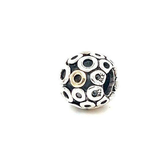 Pandora Two-Tone Circles Charm- Retired - Picture 2 of 3